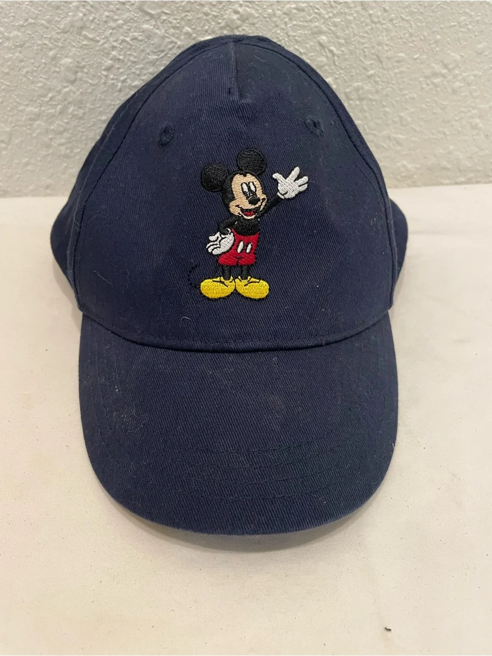 H&M Navy Cap with Embroidered Cartoon Detail